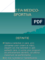 SELECTIA MEDICO-SPORTIVA