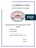 Expermantation of Developmental State in Ethiopia