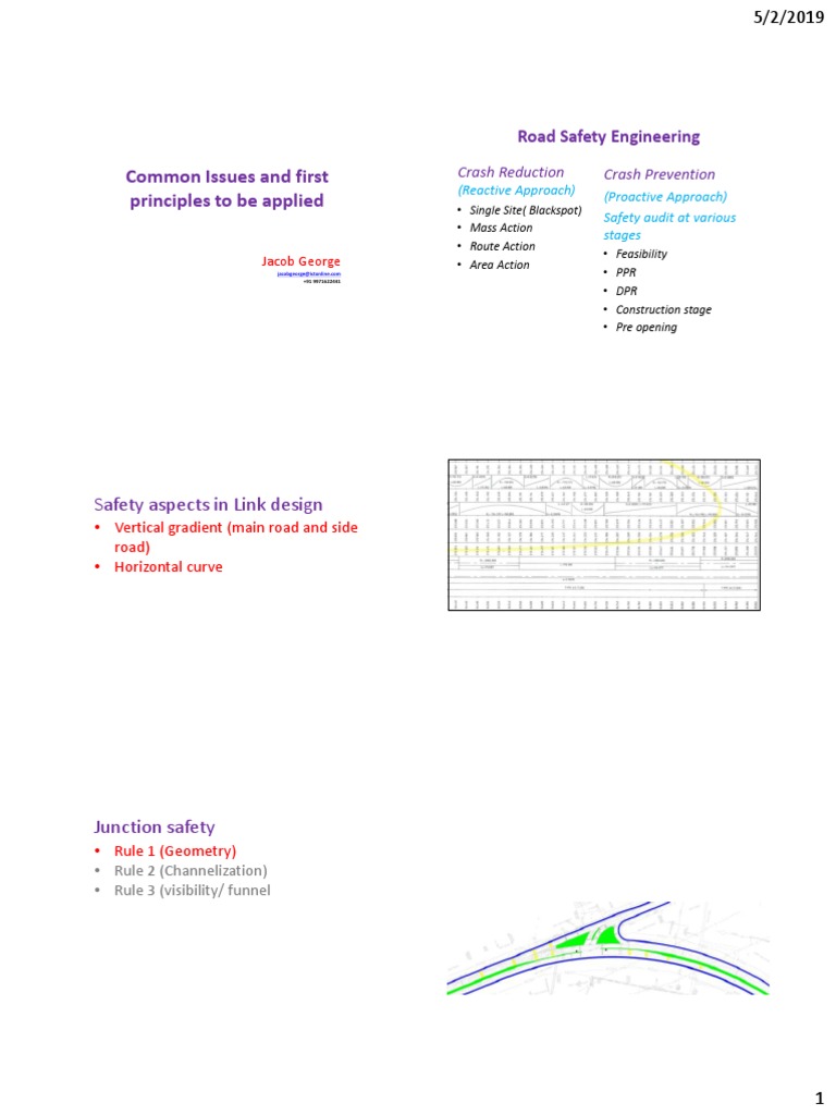 Principles and Techniques for Improving Road Junction Safety through ...
