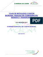 Plan de Movilidad Cantón Morona Versión Final Macas PDF