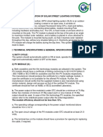 Technical Specification of Solar Street Lighting Systems PDF