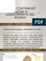 Cómo contribuyó Dalton al conocimiento del átomo