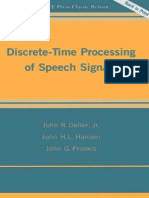 Discrete-Time Processing of Speech Signals (IEEE Press Classic Reissue) PDF