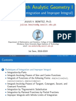 5 - Techniques of Integration and Improper Integral PDF