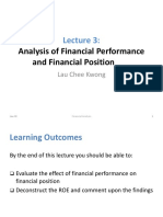Financial Analysis Nottingham Lecture 3 Year 3