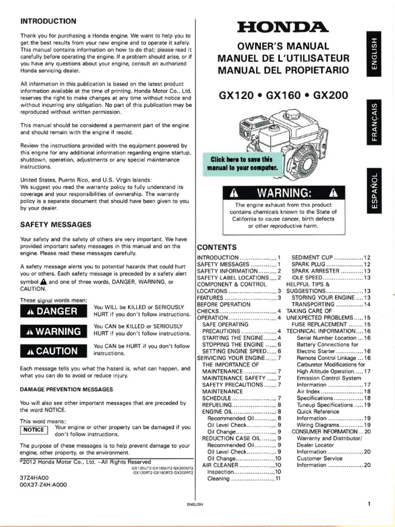 HONDA GX160 WORKSHOP MANUAL PDF FREE DOWNLOAD visual data 2