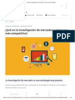 ¡Qué Es La Investigación de Mercados o Cómo Ser Más Competitivo!