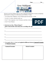 Econ Web Quest Student Sheet PDF