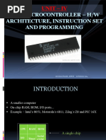 8 Bit Microcontroller - H/W Architecture, Instruction Set and Programming