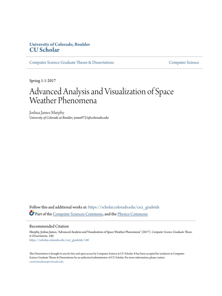 Space Weather Analysis and Visualization | PDF | Earth's Magnetic Field ...