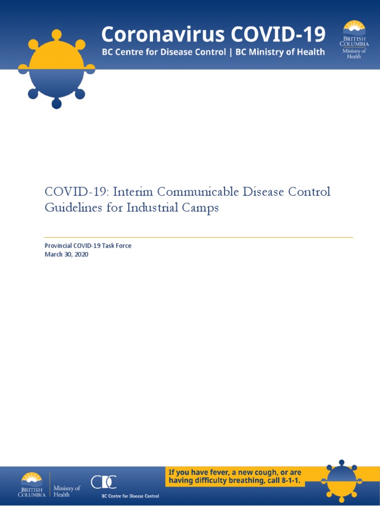 COVID 19 Guidelines Industrial Camps | PDF | Hand Washing | Hygiene