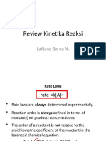 Review Kinetika Reaksi Rate Laws