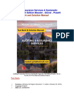 Auditing & Assurance Services A Systematic Approach 11th Edition Messier, Glover, Prawitt 2019 Test Bank