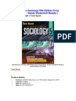 Introduction To Sociology Fifth Edition 5e by George Ritzer, Wendy Wiedenhoft Murphy (SAGE Publisher) Test Bank