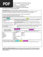 CBI Lesson Plan Template Filled