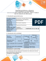 Guía de Actividades y Rúbrica de Evaluación - Fase 4 - Realizar Caso de Evaluacion de Alternativas PDF