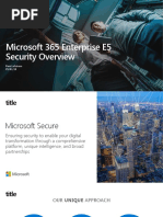 Microsoft 365 Enterprise E5 Overview Presentation