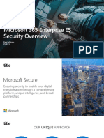 Microsoft 365 Enterprise E5 Overview Presentation