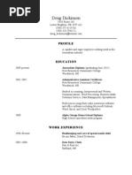 Doug Dickinson's Resume