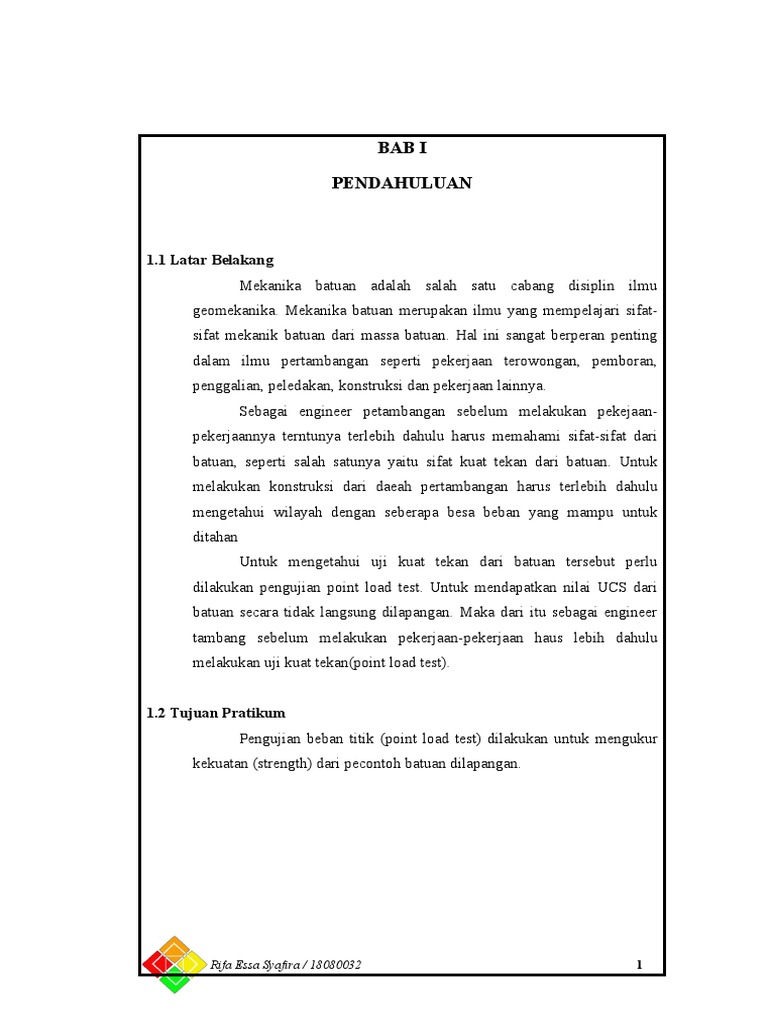 Uji Point Load untuk Kekuatan Batuan | PDF