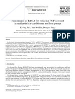 Performance of R433A For Replacing HCFC22 Used in Residential Air-Conditioners and Heat Pumps