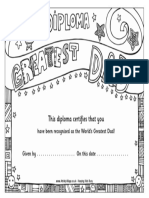 Worlds Greatest Dad Diploma Uk PDF