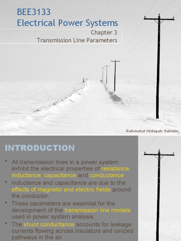 Transmission Line Parameters Explained | PDF | Electrical Resistance ...