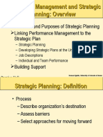 Strategic Planning and Performance Management