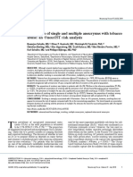 (10920684 - Neurosurgical Focus) Association of Single and Multiple Aneurysms With Tobacco Abuse - An @neurIST Risk Analysis PDF