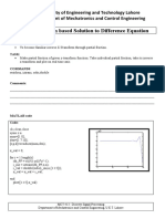 LAB: Z-Transform Based Solution To Difference Equation