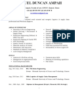 S. Duncan Ampah's CV, 2020