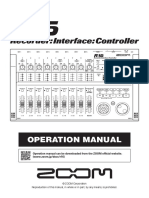 Operation Manual: Operation Manual Can Be Downloaded From The ZOOM Official Website. (WWW - Zoom.jp/docs/r16)