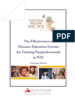 Effectiveness of Distance Education Systems Lit Review