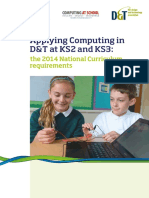 Applying Computing in D&T at KS2 and KS3:: The 2014 National Curriculum Requirements