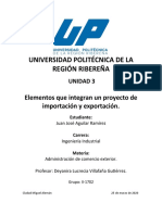 Elementos de un proyecto de importación y exportación