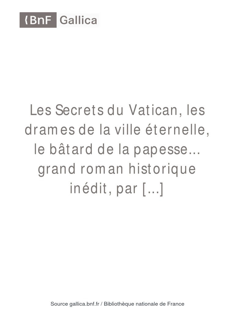 Les Secrets Du Vatican Les Labourieu Theodore Bpt6kt Pdf Pape Empire Byzantin