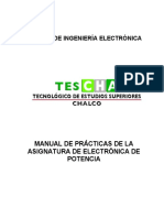 División de Ingeniería Electrónica: Manual de Prácticas de La Asignatura de Electrónica de Potencia
