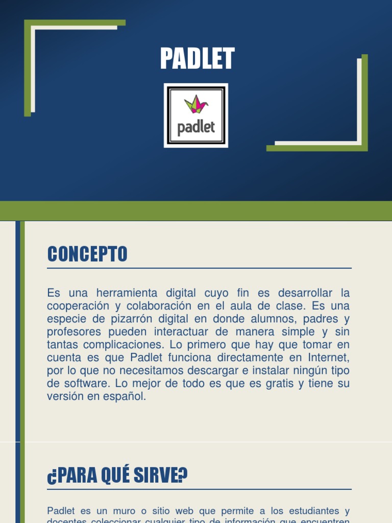 PADLET | PDF | Youtube | Internet