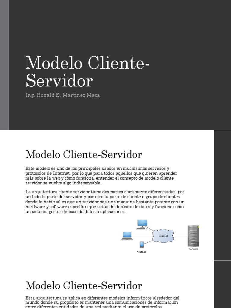Modelo Cliente-Servidor | PDF | Modelo cliente-servidor | Servidor ...