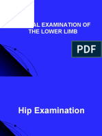 Physical Examination of Lower Limb