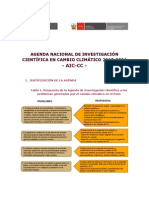 Agenda Nacional de Investigación Científica en Cambio Climático 2010-2021