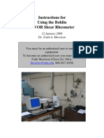 Instructions For Using The Bohlin C-VOR Shear Rheometer: 12 January 2009 Dr. Faith A. Morrison