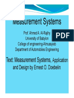 Measurement Systems: Application and Design by Ernest O. Doebelin