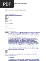Acórdão TRL Crime de Insubordinação