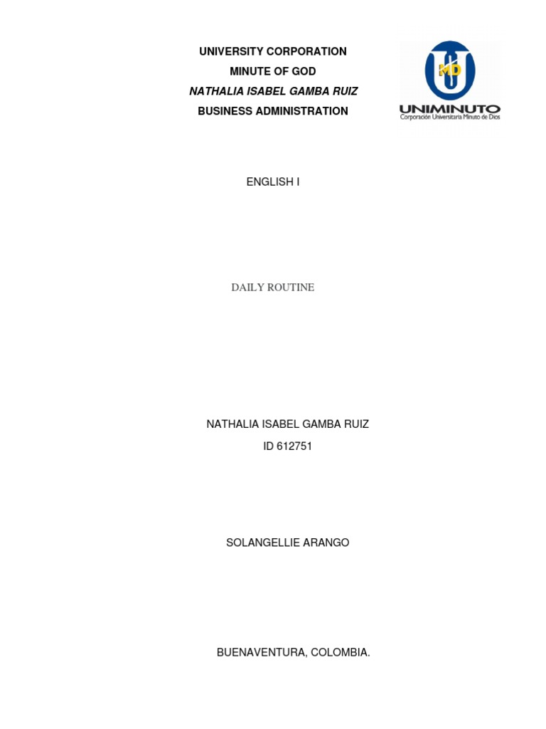 Daily Routine of a Business Student | PDF