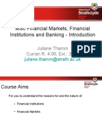 MSC Financial Markets, Financial Institutions and Banking - Introduction