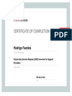 Course - Certificate - Oracle Auto Service Request (ASR) Overview For Support