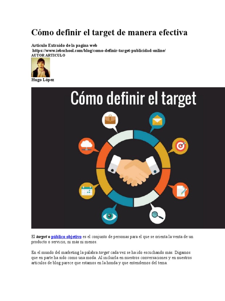Cómo definir tu target eficazmente | PDF | Marketing | Cliente
