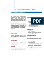 Microsoft Azure Fundamentals: ID AZ-900 Precio A Solicitud Duración 1 Día