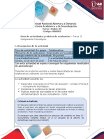 Guía de Actividades y Rubrica de Evaluación - Unidad 3 - Tarea 5 - Componente Tecnológico